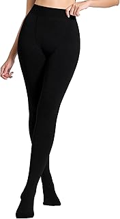 Sponsored Ad - LABELLA Wool Blend Fleece Lined Tights for Women, Warm Slimming Winter Tights for Curvy Figures