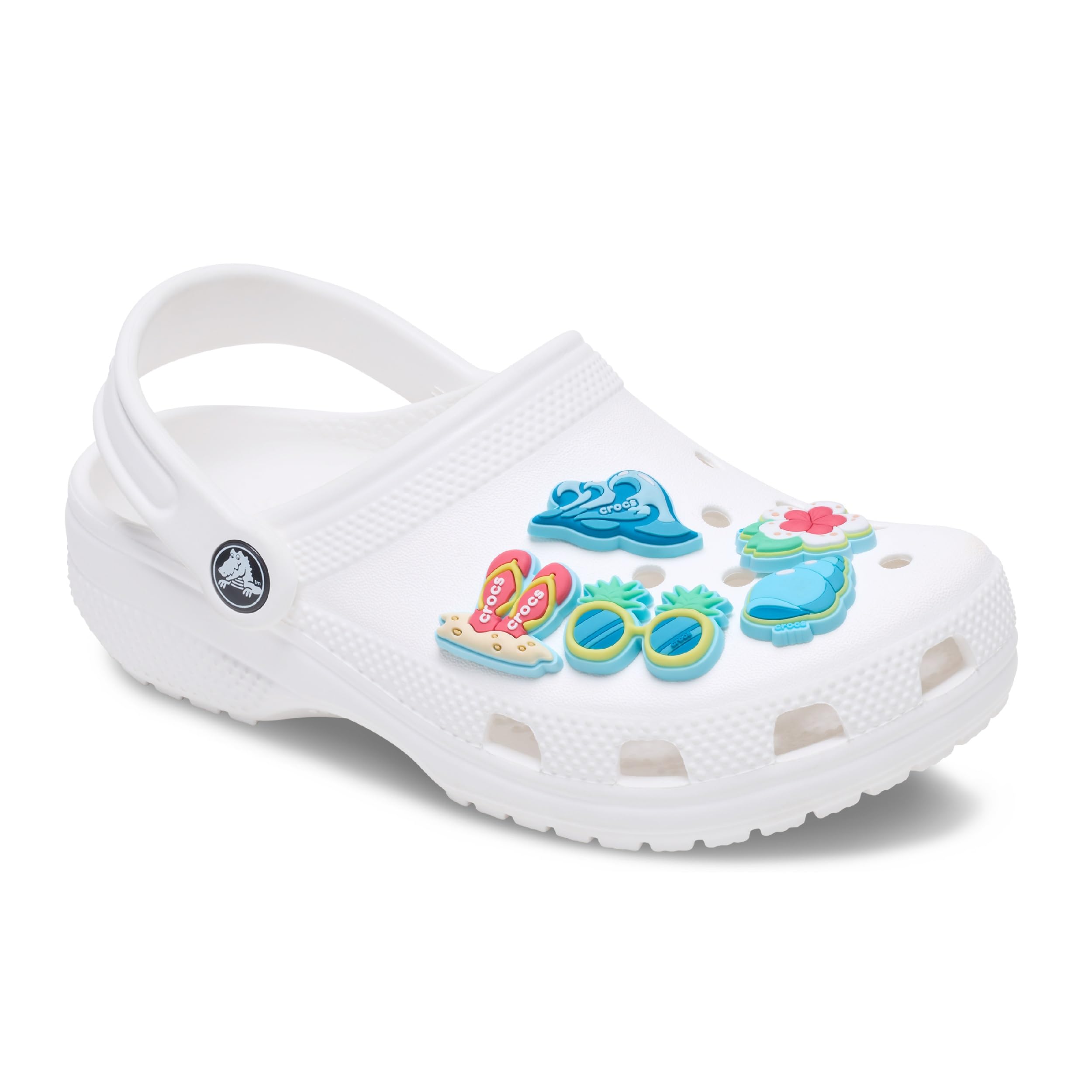 Crocs Unisex Beach Time 5-pak zawieszek do butów, wielokolorowe, jeden rozmiar, wielobarwny, Rozmiar Uniwersalny