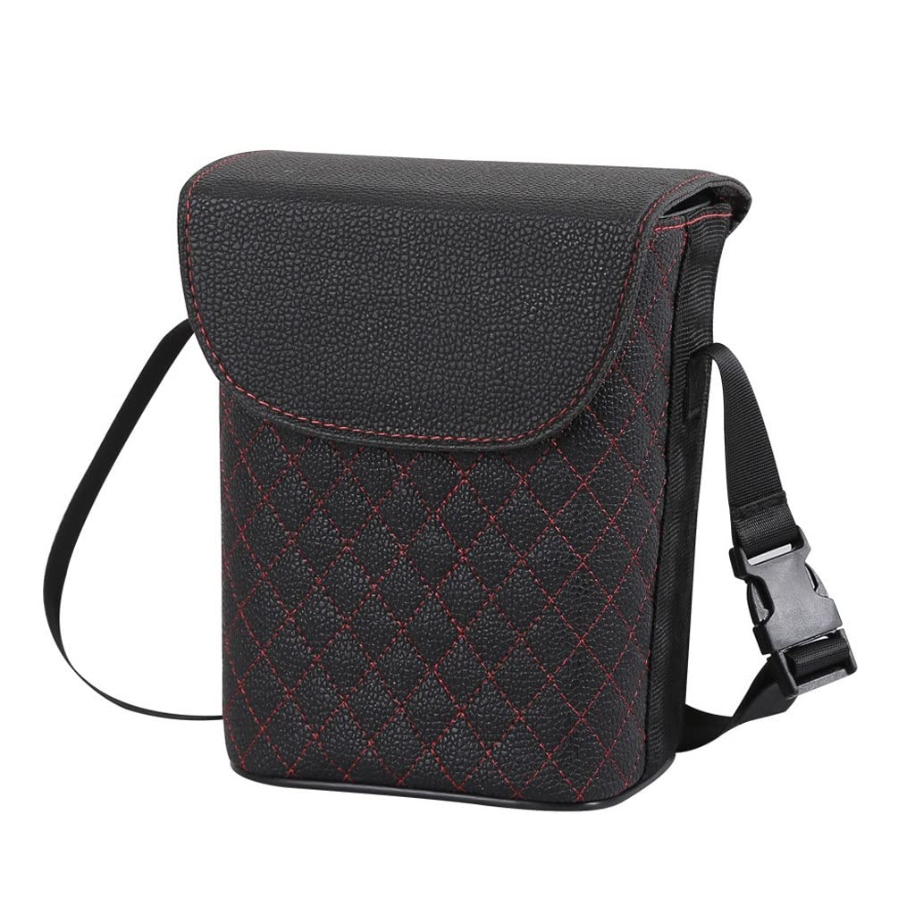 Car Trash Can Hanging Square Storage Bag Seat Double-Layer Garbage