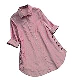  Blusa Mujer BBestseller Top de Manga Larga de Algodón con Panel de Botón Otoño e Invierno Camisas Sudadera con Capucha Pulóver Tapa de Trompeta (XXXXL, Rojo 1)