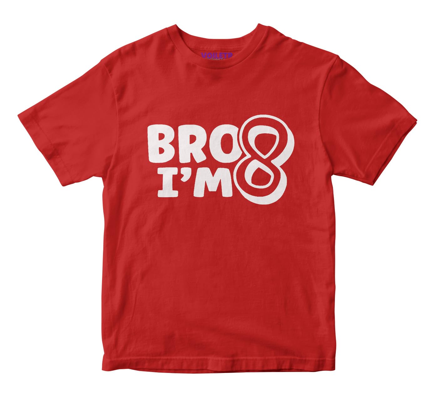 Boys 8 Years Old Birthday Celebration Pure Cotton Tshirt