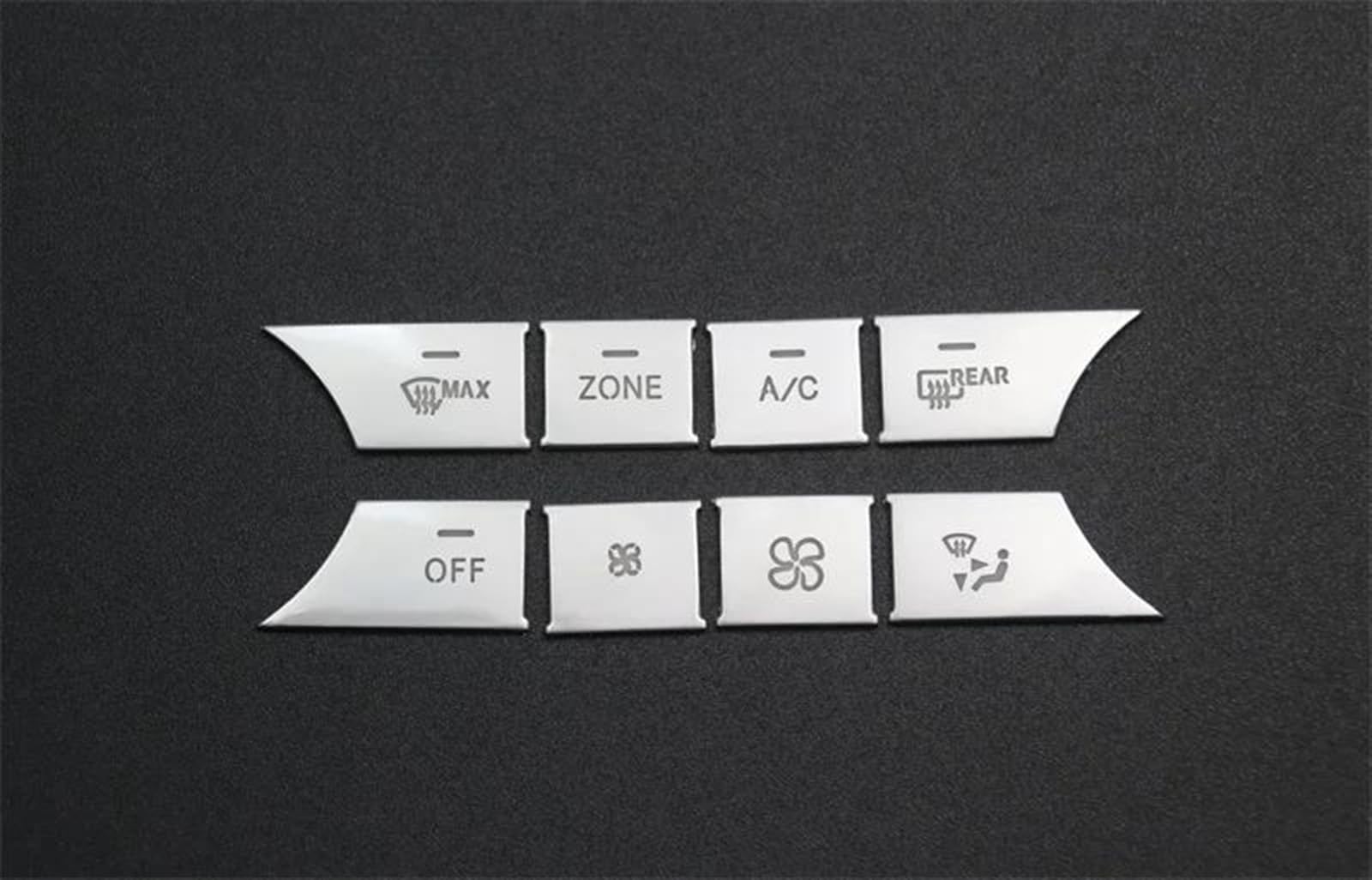 Piwine D Silver Car Air Conditioning Console Ac Media Volume Buttons Covers Stickers Trim For Benz C E Glk Class W204 W212 X204