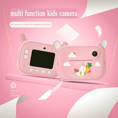 Miniatura 6 de Cámara de impresión instantánea para niños, regalos de cumpleaños de Navidad para niños, cámara de dinosaurio azul, cámara de fotos con 3 rollos de