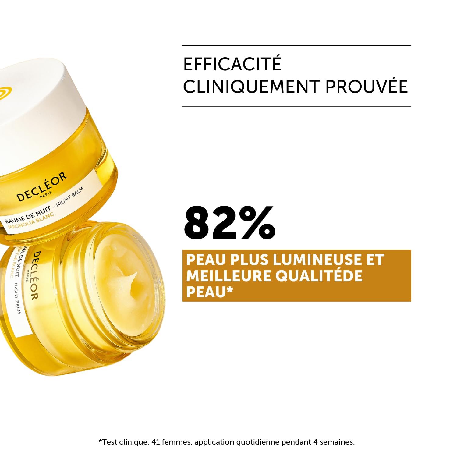 Decléor Baume de Nuit Magnolia Blanc 15ml – Baume Visage Nuit Régénérant pour Restaurer la Densité et la Fermeté, Redéfinir les Contours et Raviver l’Éclat Naturel