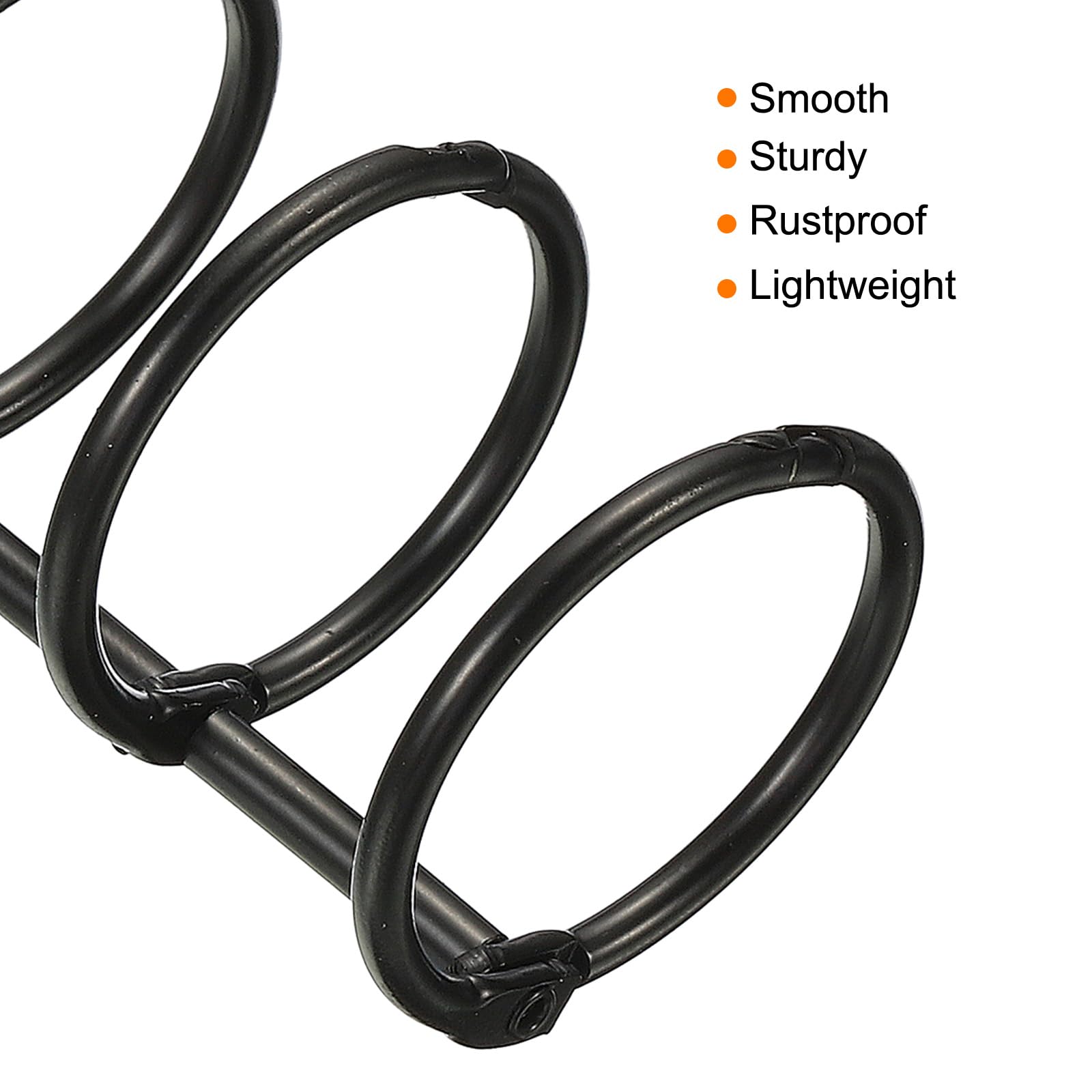 PATIKIL 1" Dia 3-Rings Book Rings, 4 Pack Metal Binder Rings Loose Leaf Ring Detachable for Office Desk Calendar Photo Album Black - Image 4