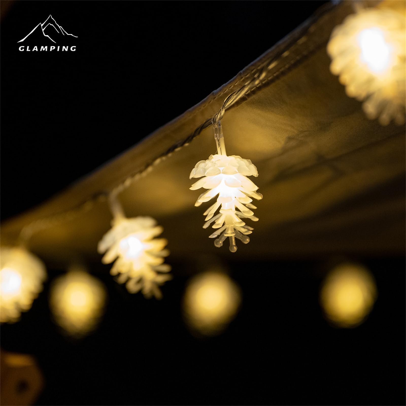Mateju Catena Luminosa Esterno Solare, Catena Luci Esterno LED Energia Solare Impermeabile con 8 Modalità per Balcone Gazebo Terrazzo Patio Festa (Pigna bianco caldo,32M/300LED)