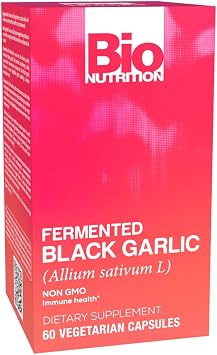 Bio Nutrition Fermented Black Garlic, 60 Vegetarian Capsules