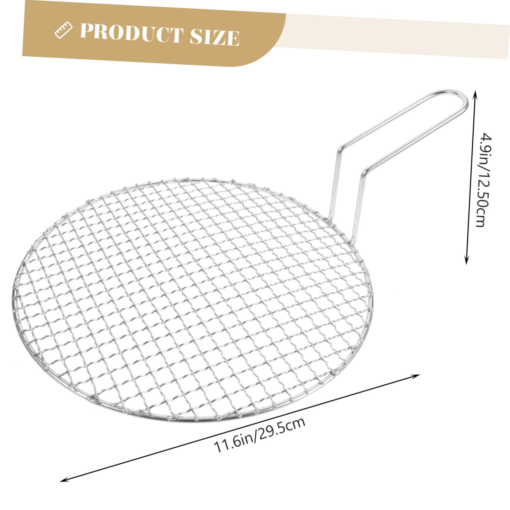 FONDOTIN Stainless Steel Grill Rack Bbq Mesh Net for Grilling Durable Easy to Clean Barbecue Accessory for Vegetables Meat Fish and More