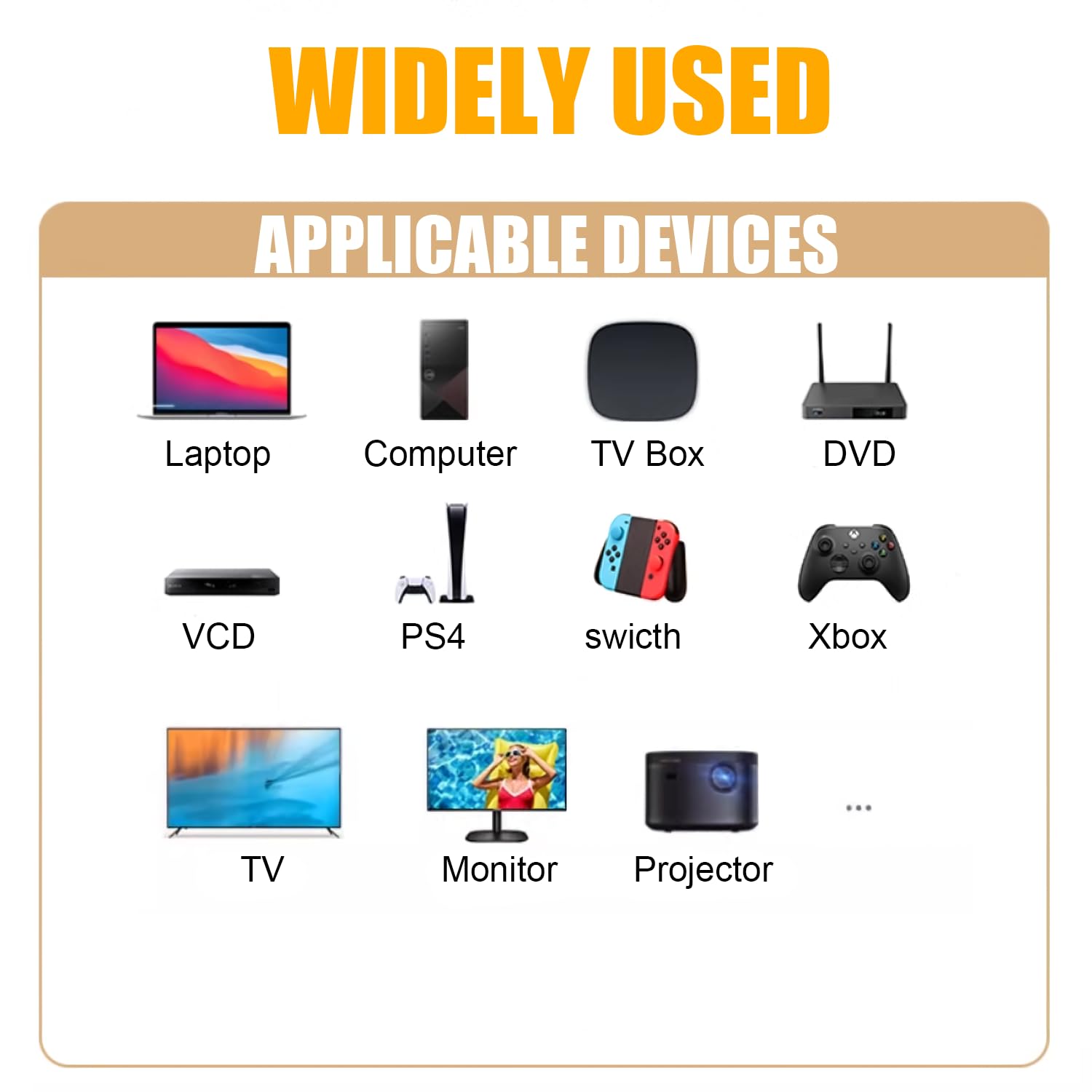 PANPEO 6-pak HDMI Keystone, HDMI Keystone Jack 4K żeński na żeński adapter obsługuje wszystkie 3D, 4K - pozłacane (6-pak - czarny)