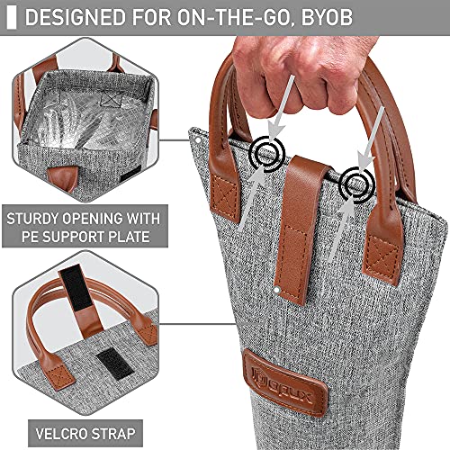 Opux Single Bottle Wine Tote Bag thumb #2