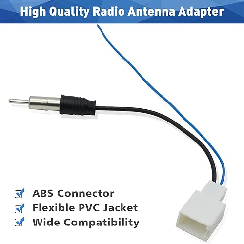 Miniatura 6 de Arnés adaptador de antena de radio de automóvil compatible con RAV4 Camry Corolla Tacoma Highlander Prius Subaru Scion Cable de cable de antena