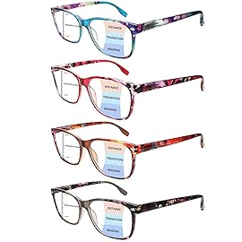 CLASAGA Progressive Multifocus Reading Glasses for Women,Blue Light Blocking Spring Hinge Fashion Pattern Print Computer Readers (pattern design-5, 2.25, x)