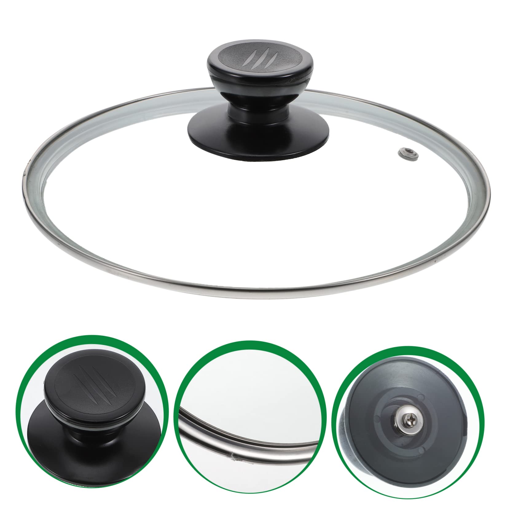 Runder Topfdeckel aus Gehärtetem Glas mit Edelstahlrand