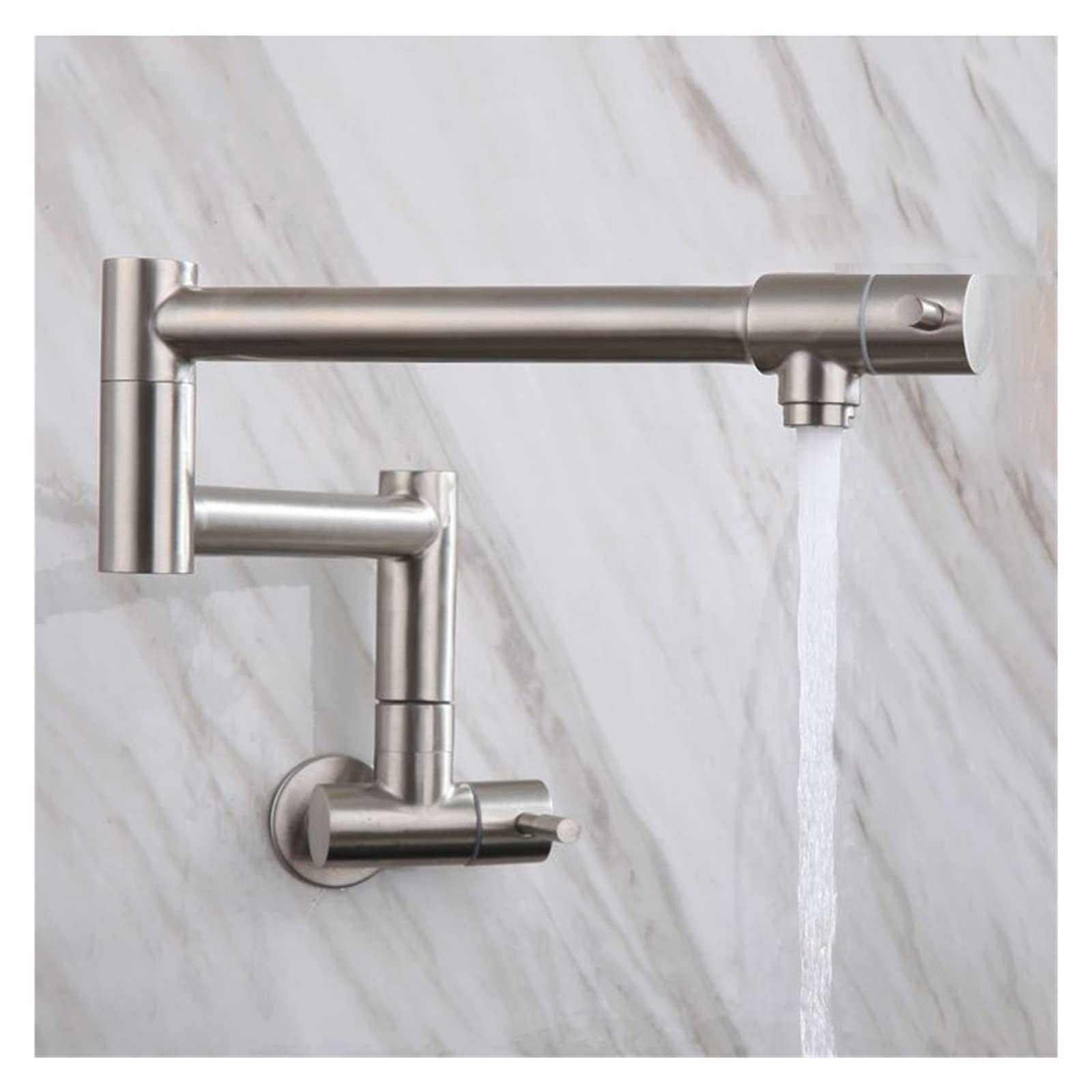 Remplisseur de pot en acier inoxydable brossé au design mural pliant