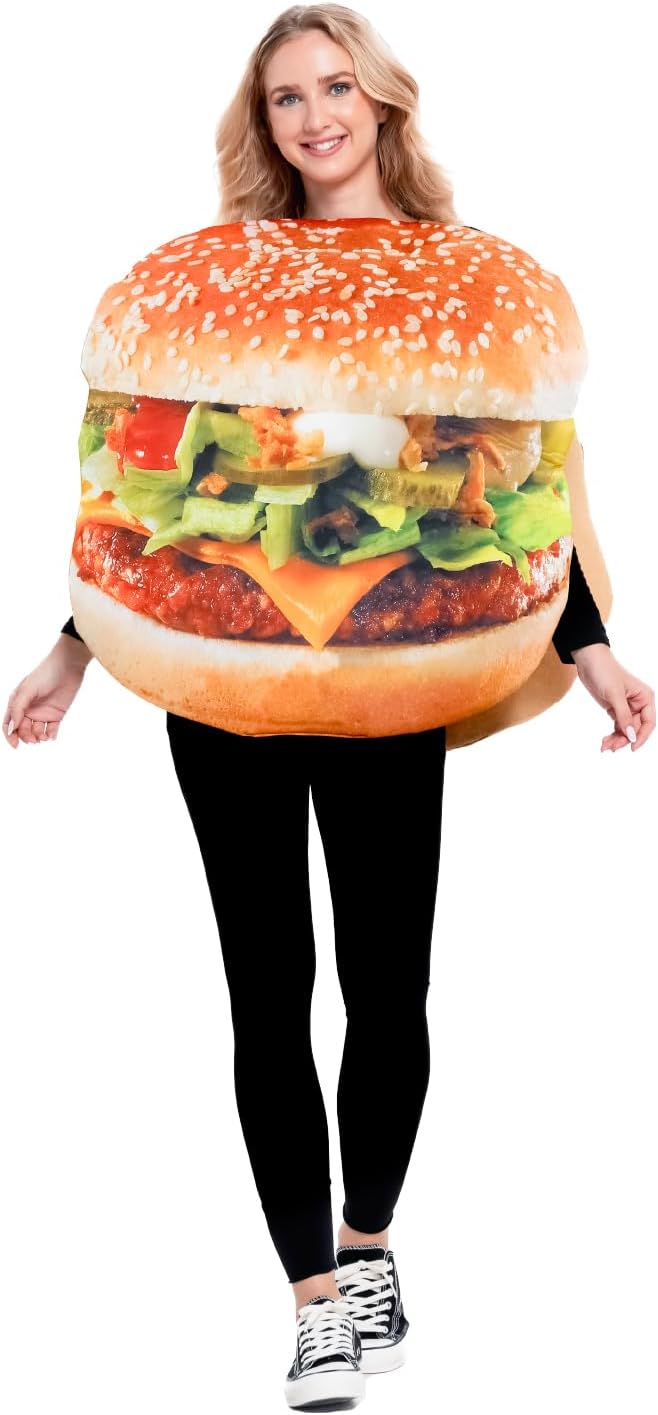 Seasons Adult Hamburger Costume, Novelty Halloween Outfit, One size
