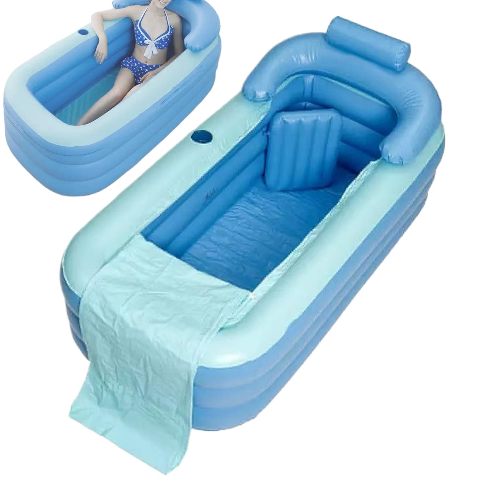 Vasca Da Bagno Gonfiabile In PVC Pieghevole Vasca Gonfiabile Con Tappetino Per Doccia | Vasca Pieghevole Per Uomini Figli Donne Figlie Adolescente Marito Famiglia Adolescente