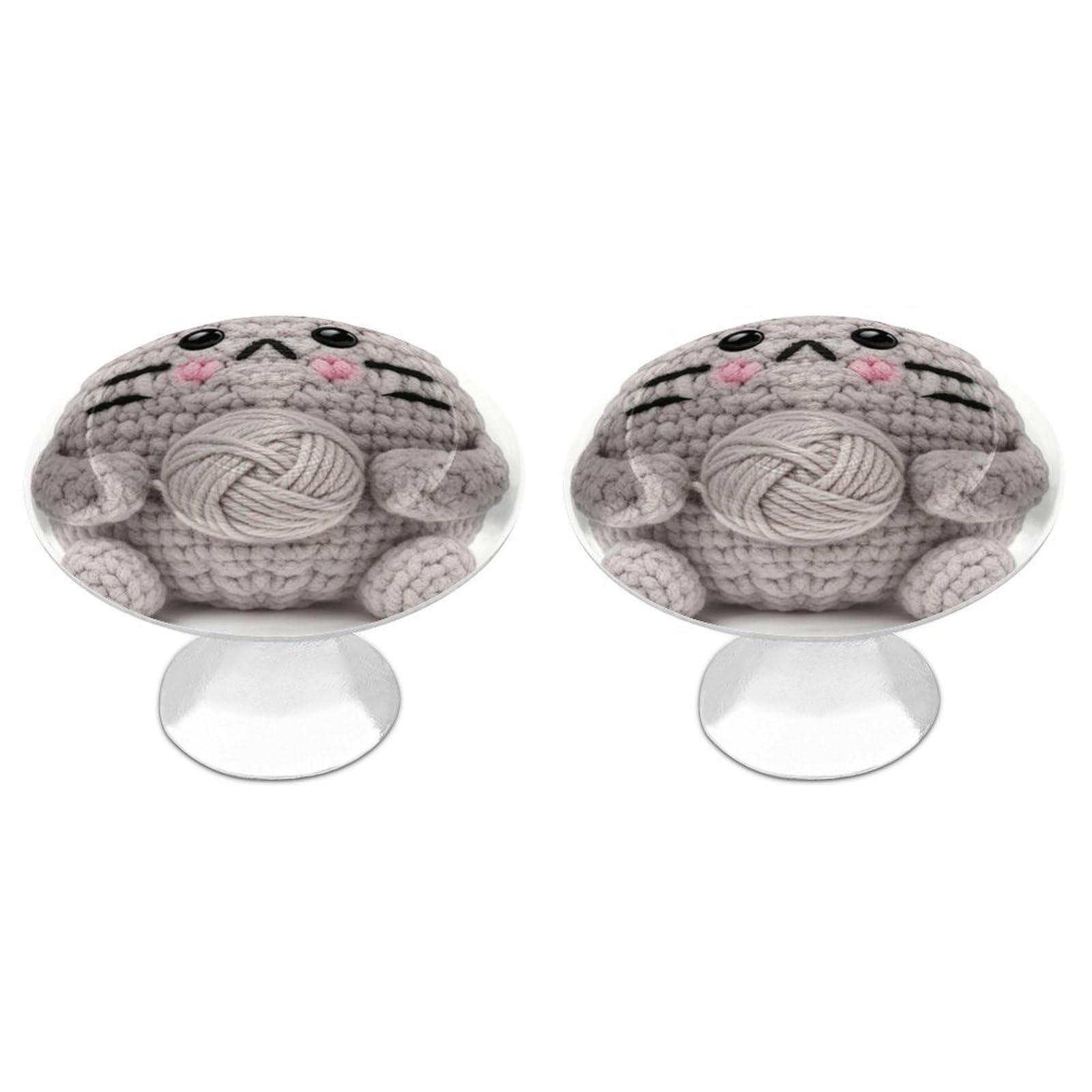 Btcowzrv Style Gray Cat 2 Pack Cabinet Knobs Drawer Pulls