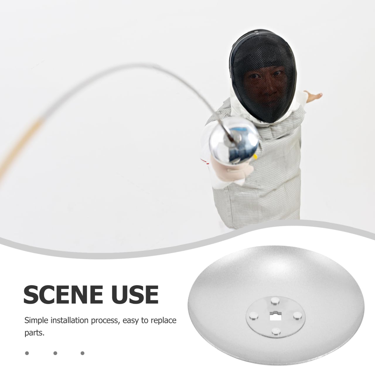 Gogogmee Stainless Steel Fencing Training Protector for Competition Practice Prevent Injury with Efficient Design Versatile Fencing Accessory for Enthusiasts