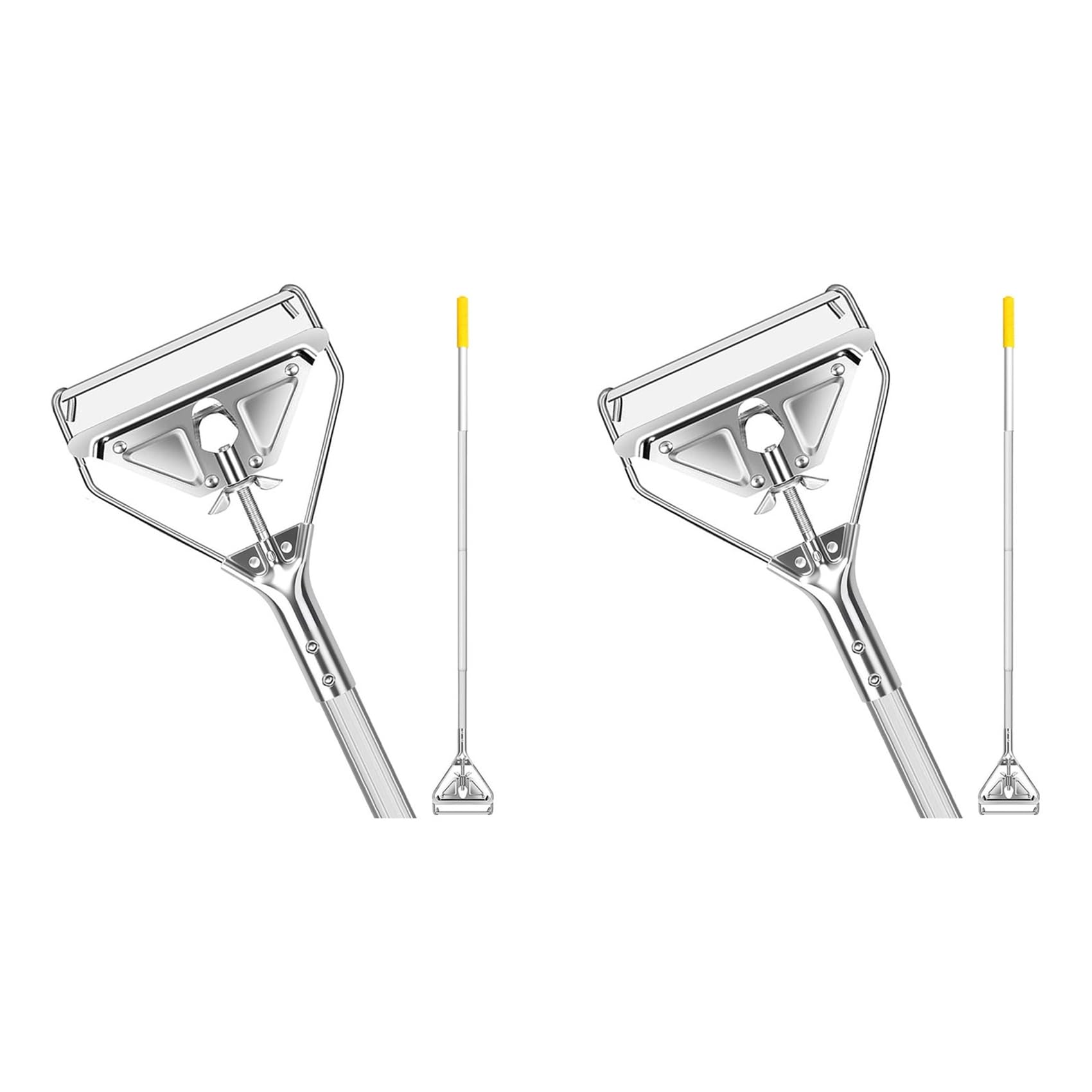 Aundhegrtt 2X Mop Handle Heavy Duty,Industrial Metal Mopstick Replacement for Home, Garage, Workshop