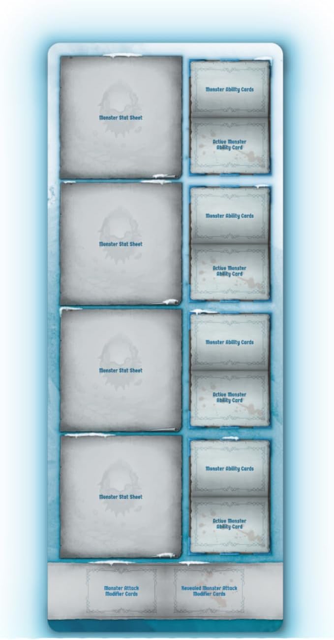 Gloomhaven-Frosthaven Non-Official Compatible playmats - Frost-Small Set (Frost-Quartet Small vs Monster, 2, Unit)