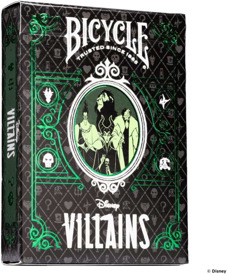 Bicycle Disney Villains (Green) by US Playing Card Co.