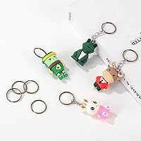 Vista 5 de 200 piezas de llaveros, anillos divididos a granel para llavero y manualidades (bronce)