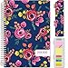 HARDCOVER Academic Planner 2019-2020: (June 2019 Through July 2020) 5.5"x8" Daily Weekly Monthly Planner Yearly Agenda. Bonus Bookmark, Pocket Folder and Sticky Note Set (Bloom)