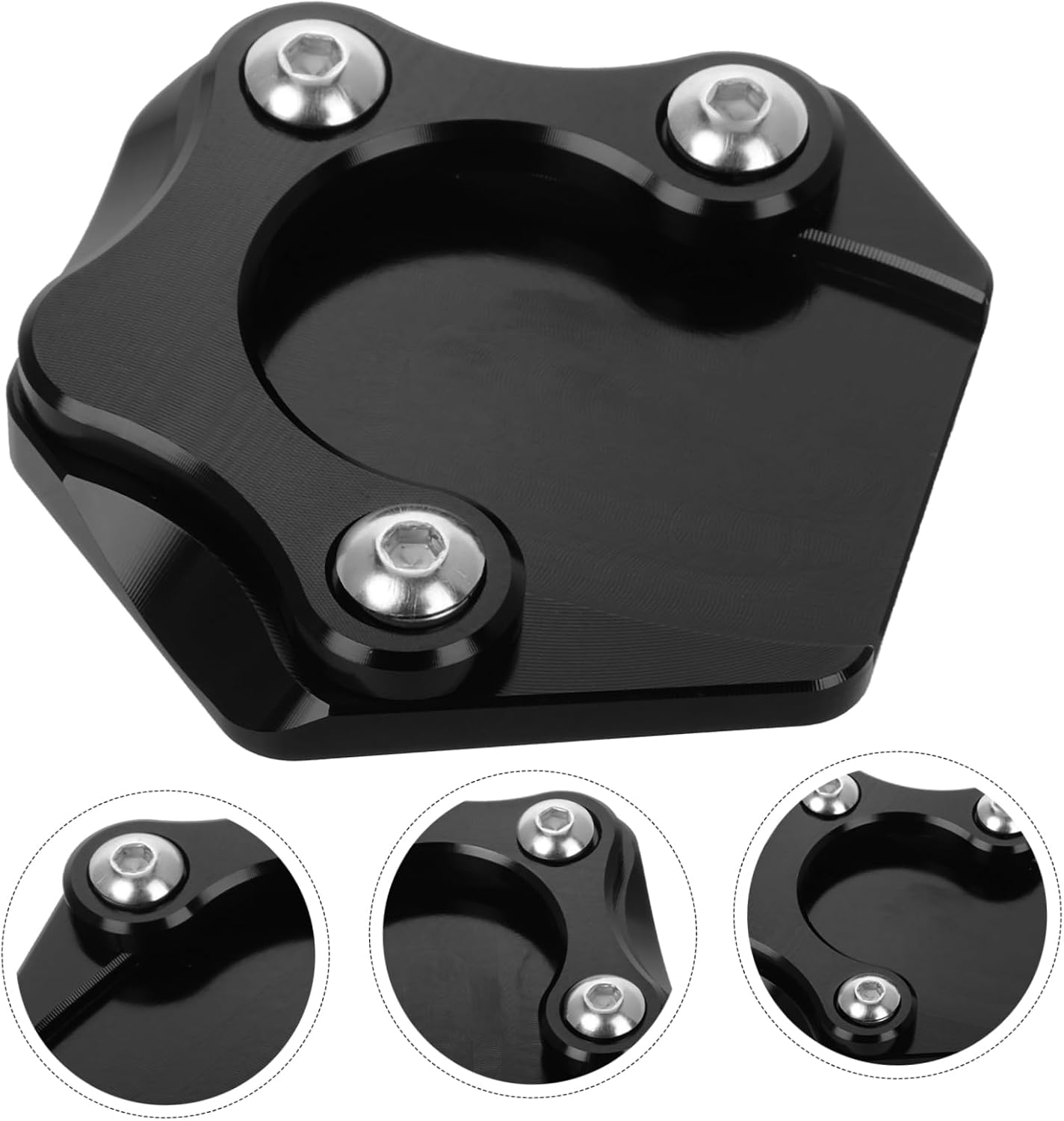 Motorcycle Kickstand Pad Foot Side Stand Extension Enhanced Stability Base for Models