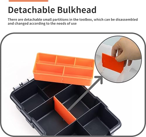 Miniatura 2 de Caja de herramientas Organizadores, Componentes Caja de Almacenamiento de Piezas Pequeñas Caja de Herramientas Titular Caja de Almacenamiento de