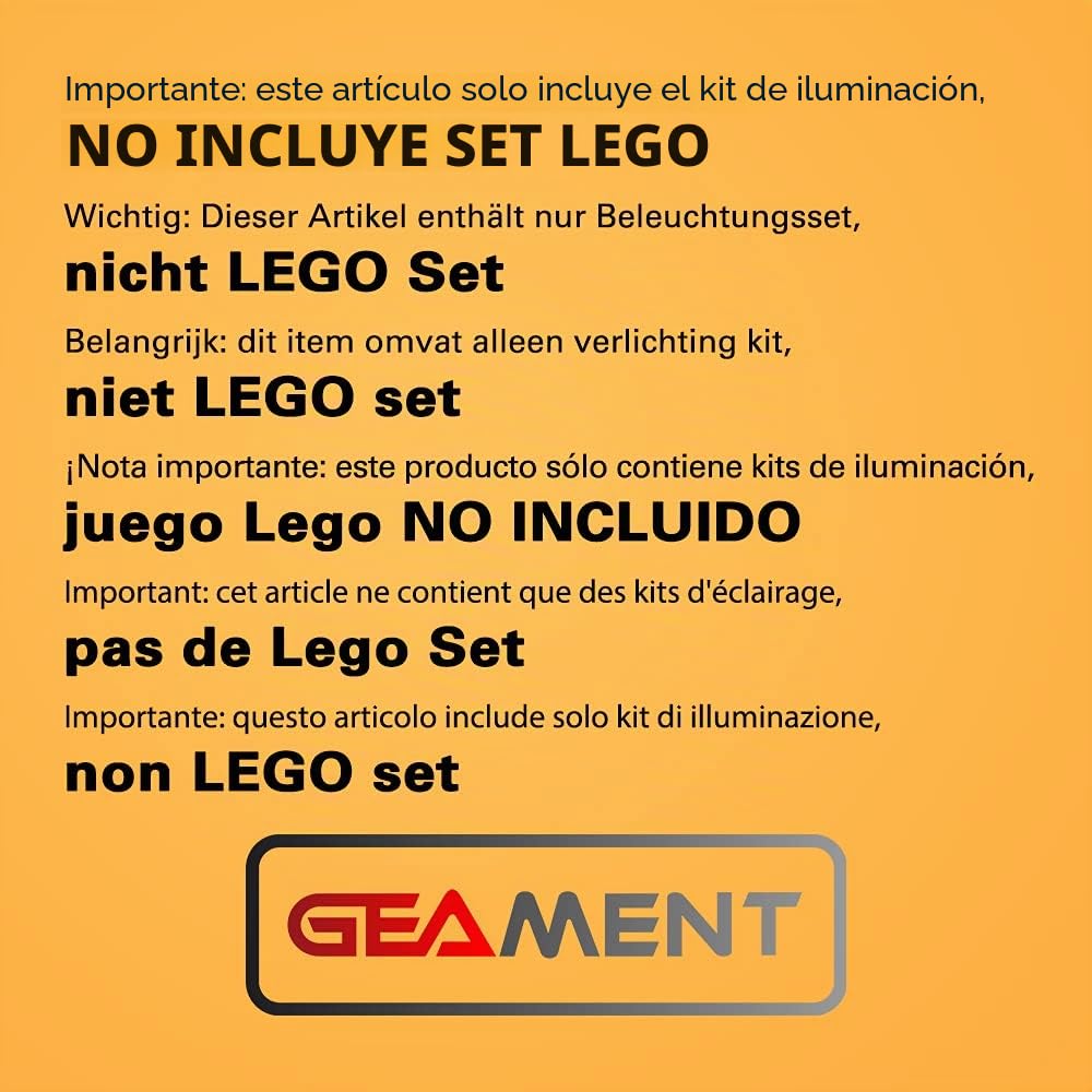 GEAMENT Kit de Luces LED por Friends Central Perk - Compatible con Lego Ideas 21319 (Juego Modelo no Incluido)