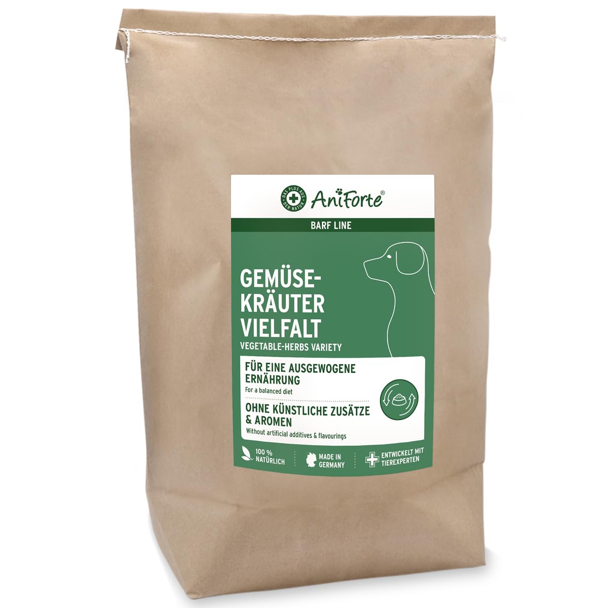 AniForte Barf Zusatz für Hunde Gemüse-Kräuter Vielfalt 5kg - Naturprodukt, Barf Ergänzungsfutter, getreidefrei, glutenfrei, Flocken ohne künstliche Zusätze, 100% Natur Ergänzung barfen, Futter