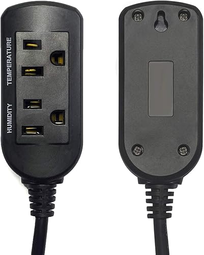 Miniatura 5 de Controlador de temperatura y humedad - Termostato enchufable y humidistato para reptiles e invernaderos - Controlador electrónico precableado de