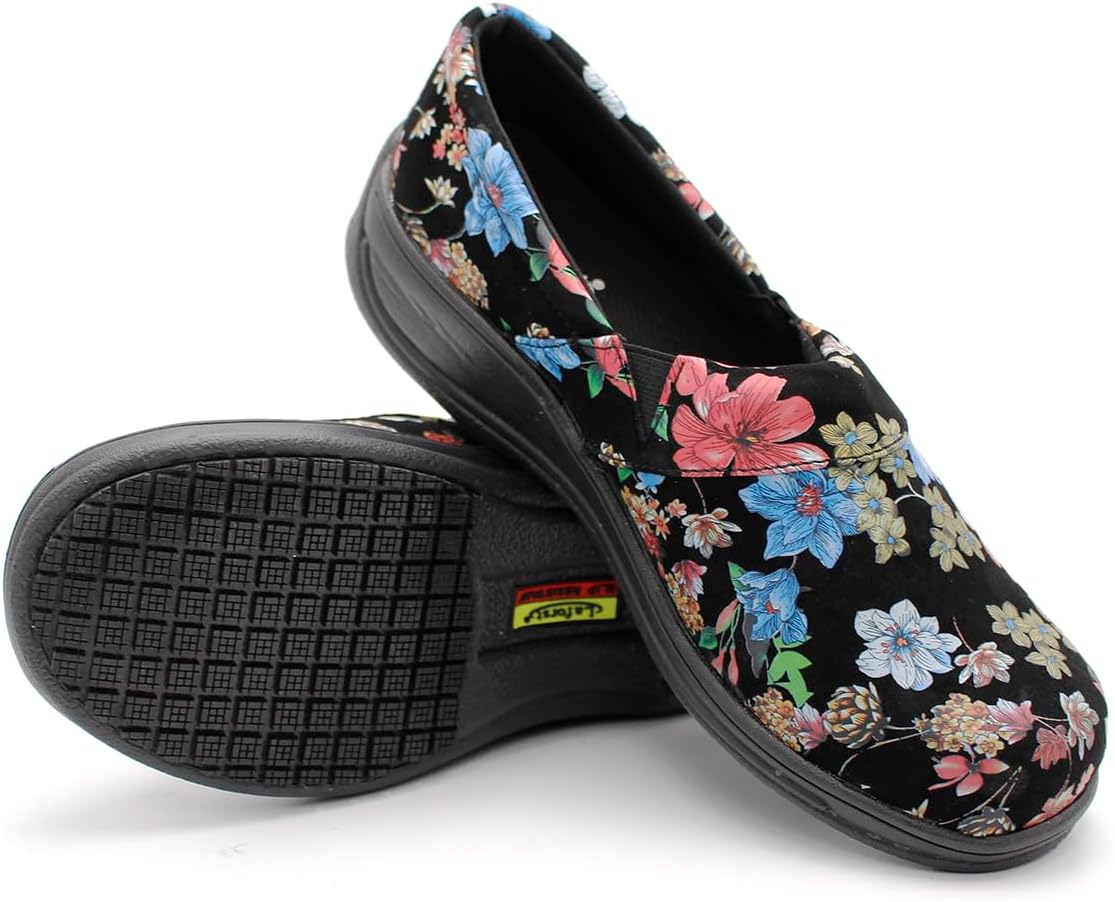 Laforst Womens Professional Waitress Nonslip Leather Upper Clog