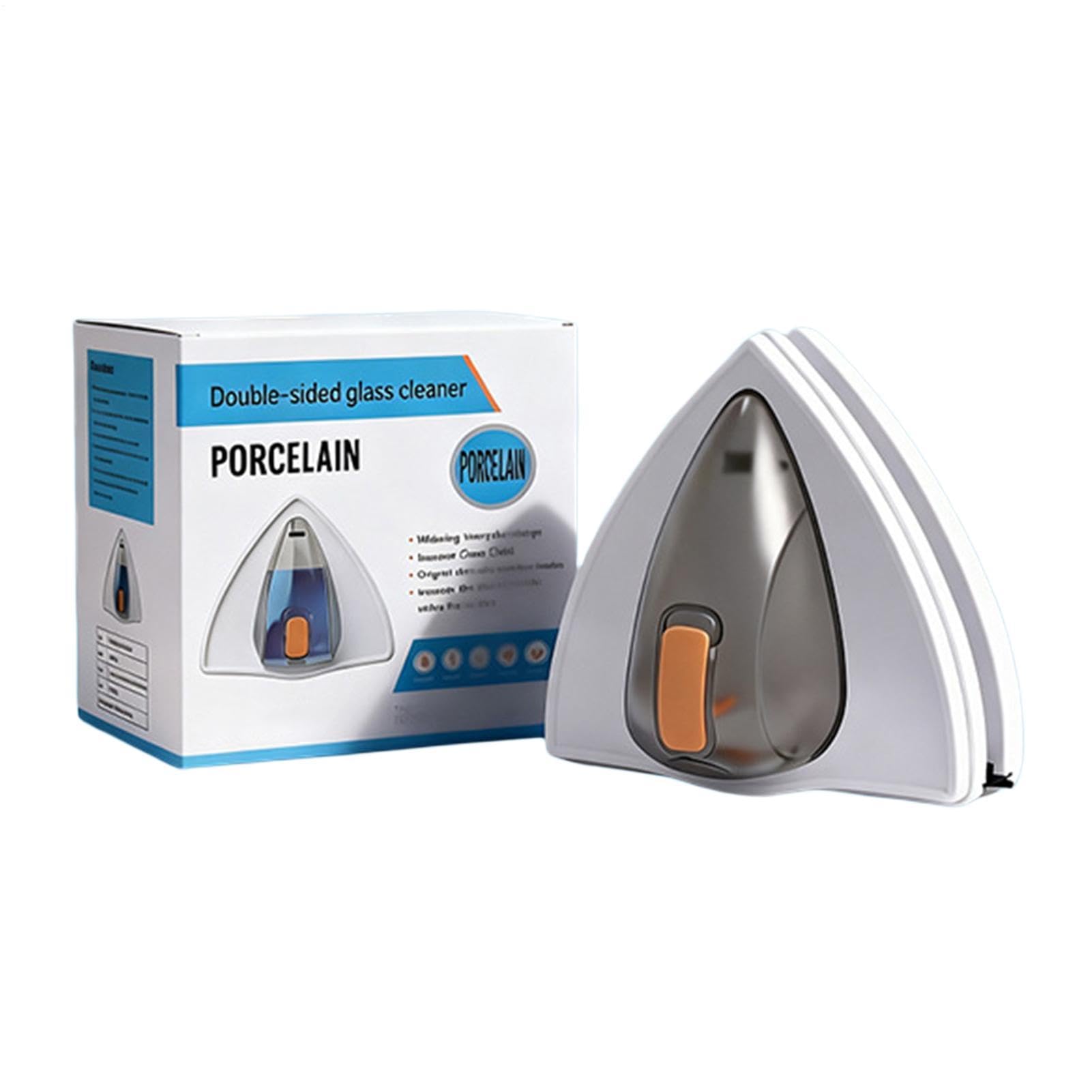 Escobilla triangular magnética para ventanas con depósito y limpiador de cristales