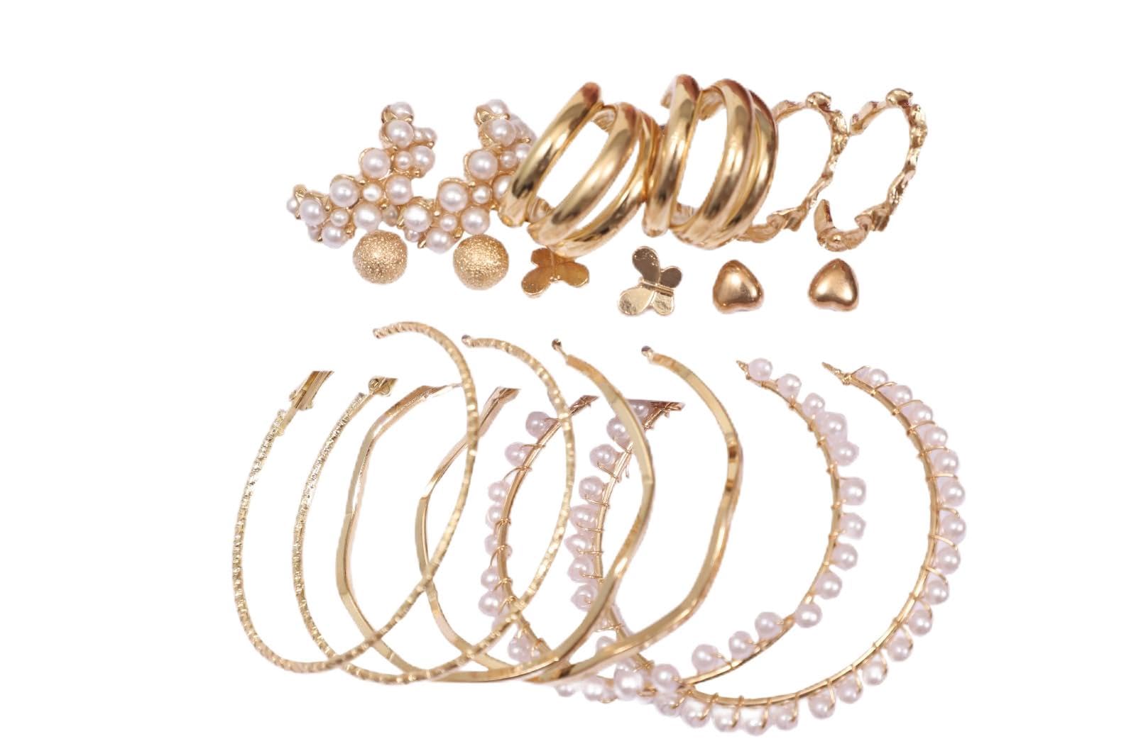 See full amazon price history chart for SAWREY Combo of 9 Anti tarnish Hoop earrings For Women stylish girls Gold Plated Gold-Toned round earring dailywear Aesthetic Fashion Jwellery. SAWREY Combo of 9 Anti tarnish Hoop earrings For Women stylish girls Gold Plated Gold-Toned round earring dailywear Aesthetic Fashion Jwellery. (B0CJ6ZM8ZS) Amazon Price History, Amazon Price Tracker