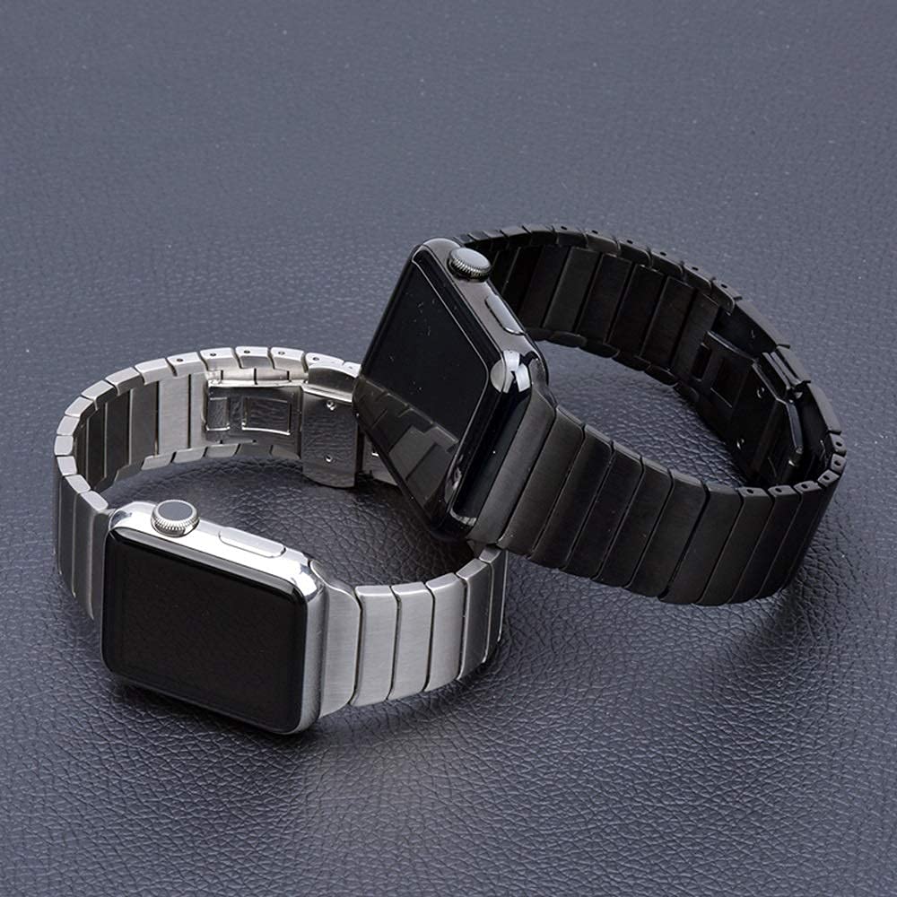 Cinturino per Orologio, Cinturino per Orologio in Acciaio Inossidabile 44mm 40mm Braccialetto con Chiusura a Farfalla in Metallo