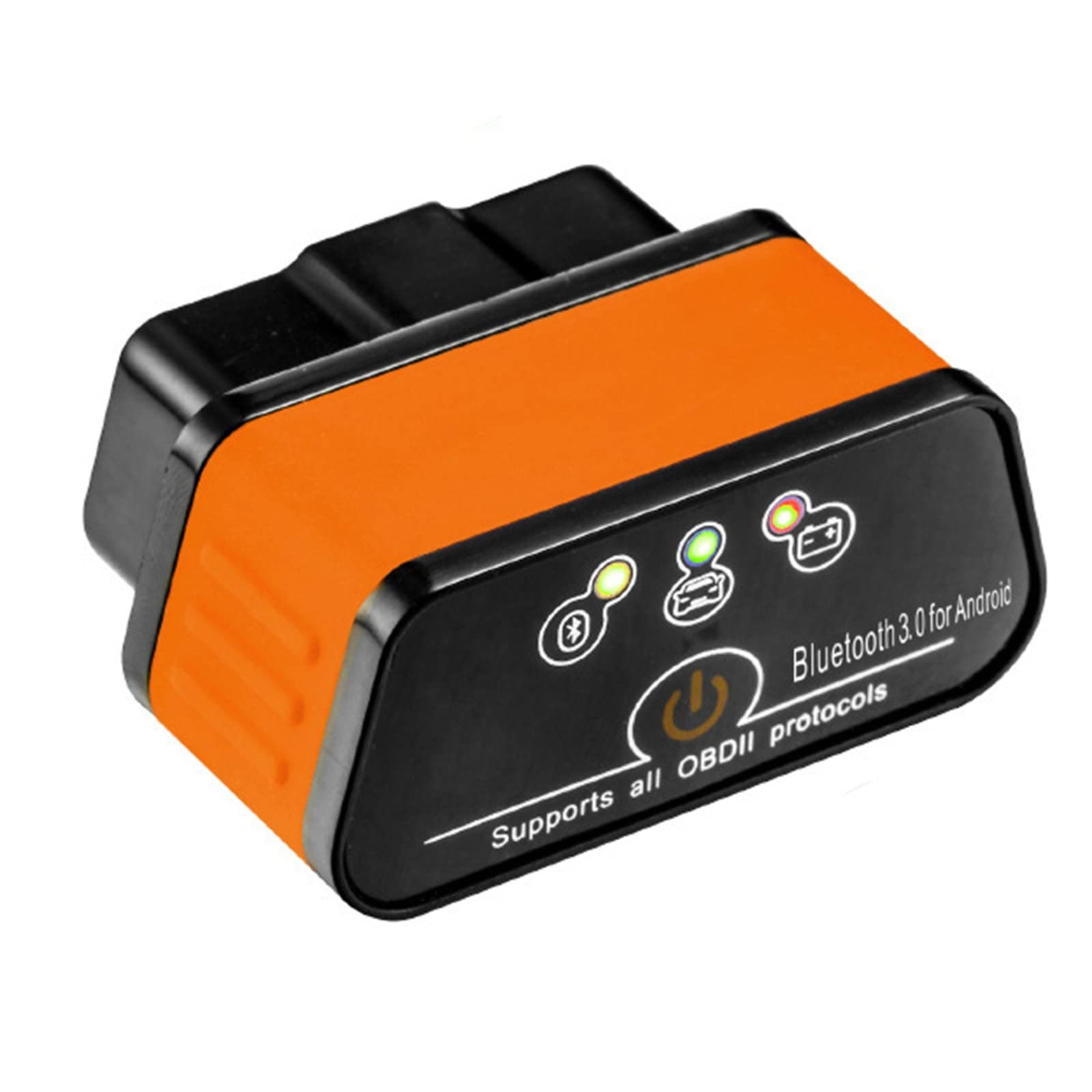 Narzędzia Diagnostyczne Bluetooth OBDII ELM 327 Auto Czytnik Kodów OBD2 Obsługa Skanera Samochodowego J1805 V1.5 PIC18F25K80 Chip Dla Androida (Color : Orange)