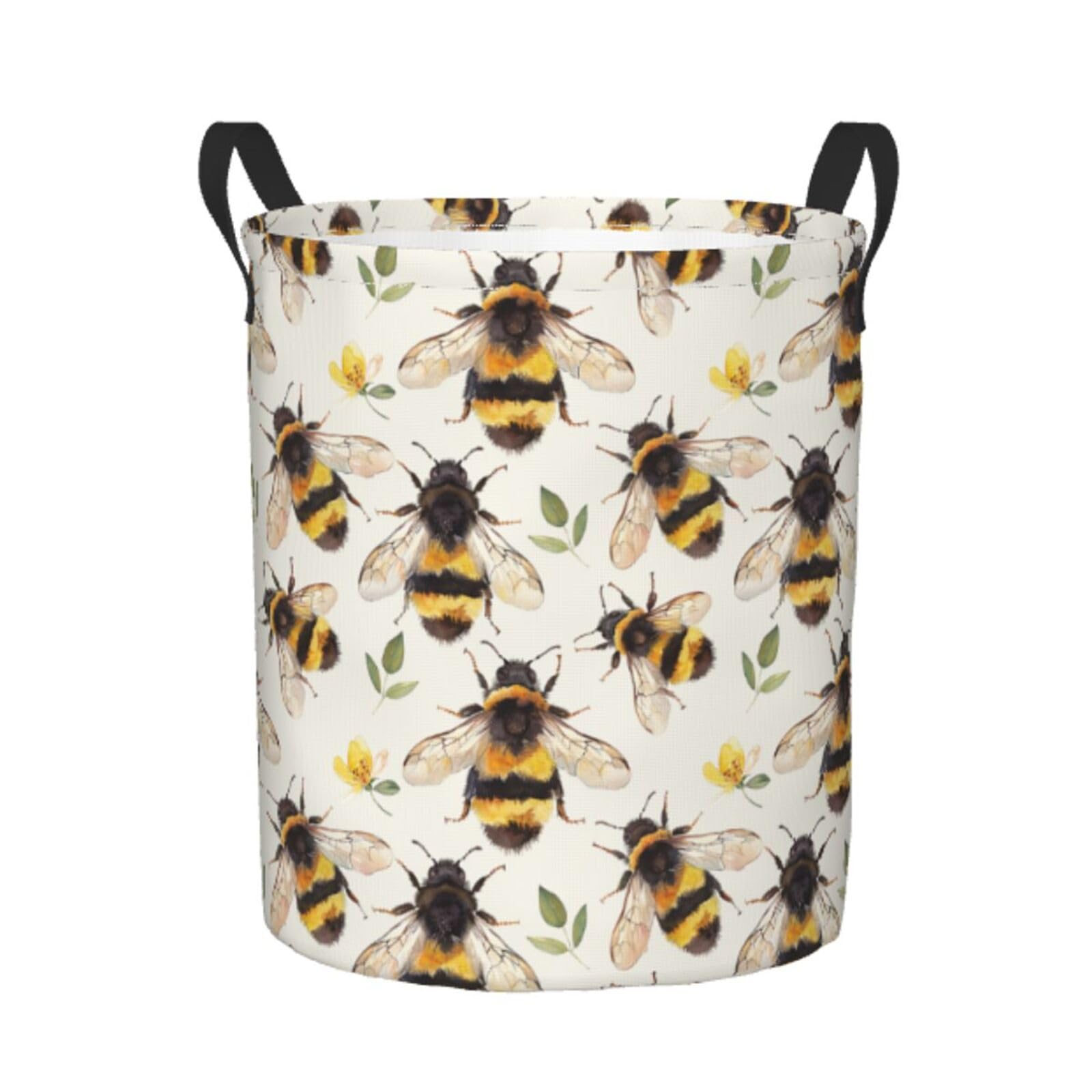 Wäschekorb Gelbes Bienenblattmuster Aufbewahrungskorb 50X40Cm