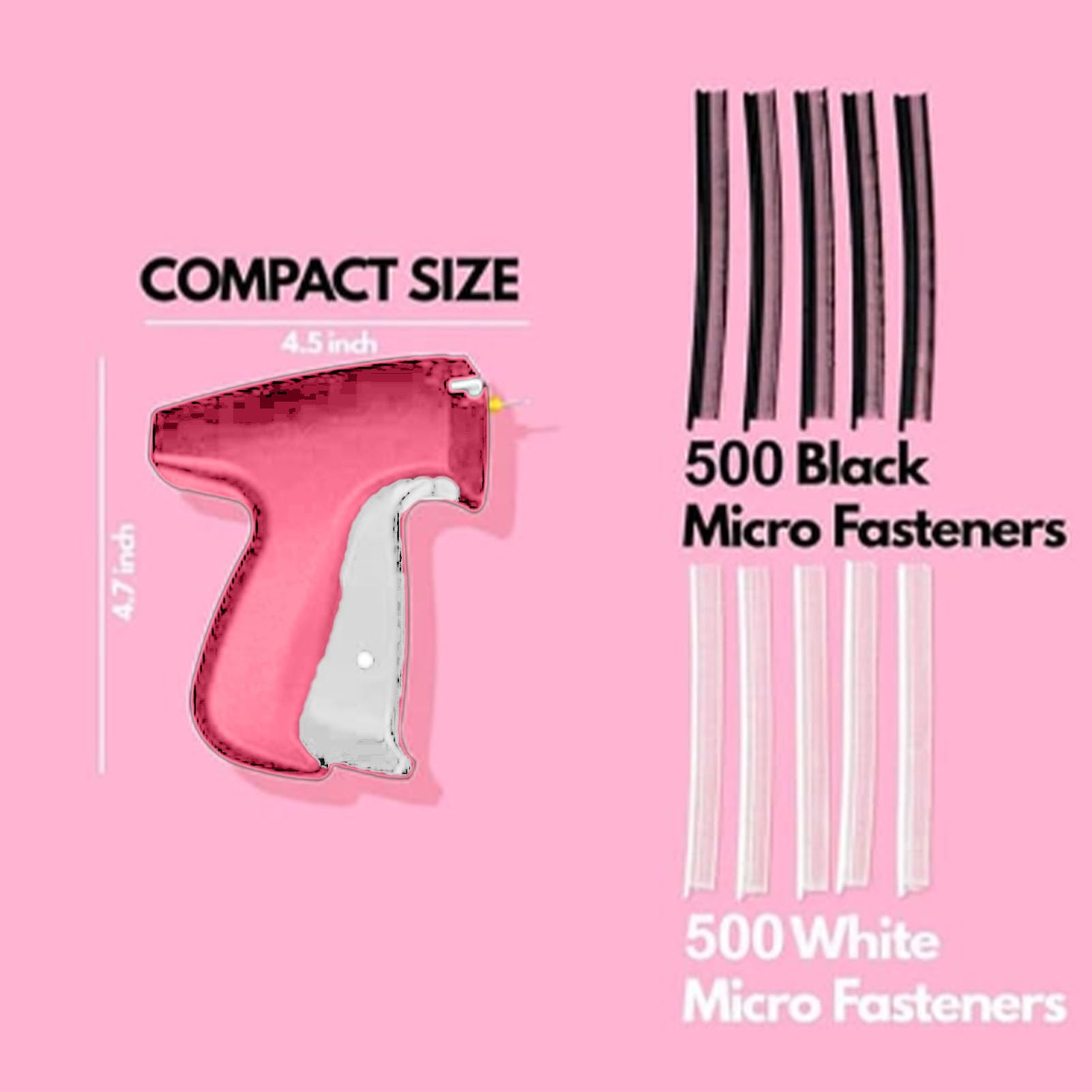 Jeffergarden Pistola de Puntadas para Ropa, Fijador Rápido de Dobladillos y Costuras, Mini Máquina de Coser Portátil para Reparaciones de Emergencia y Manualidades (rojo)