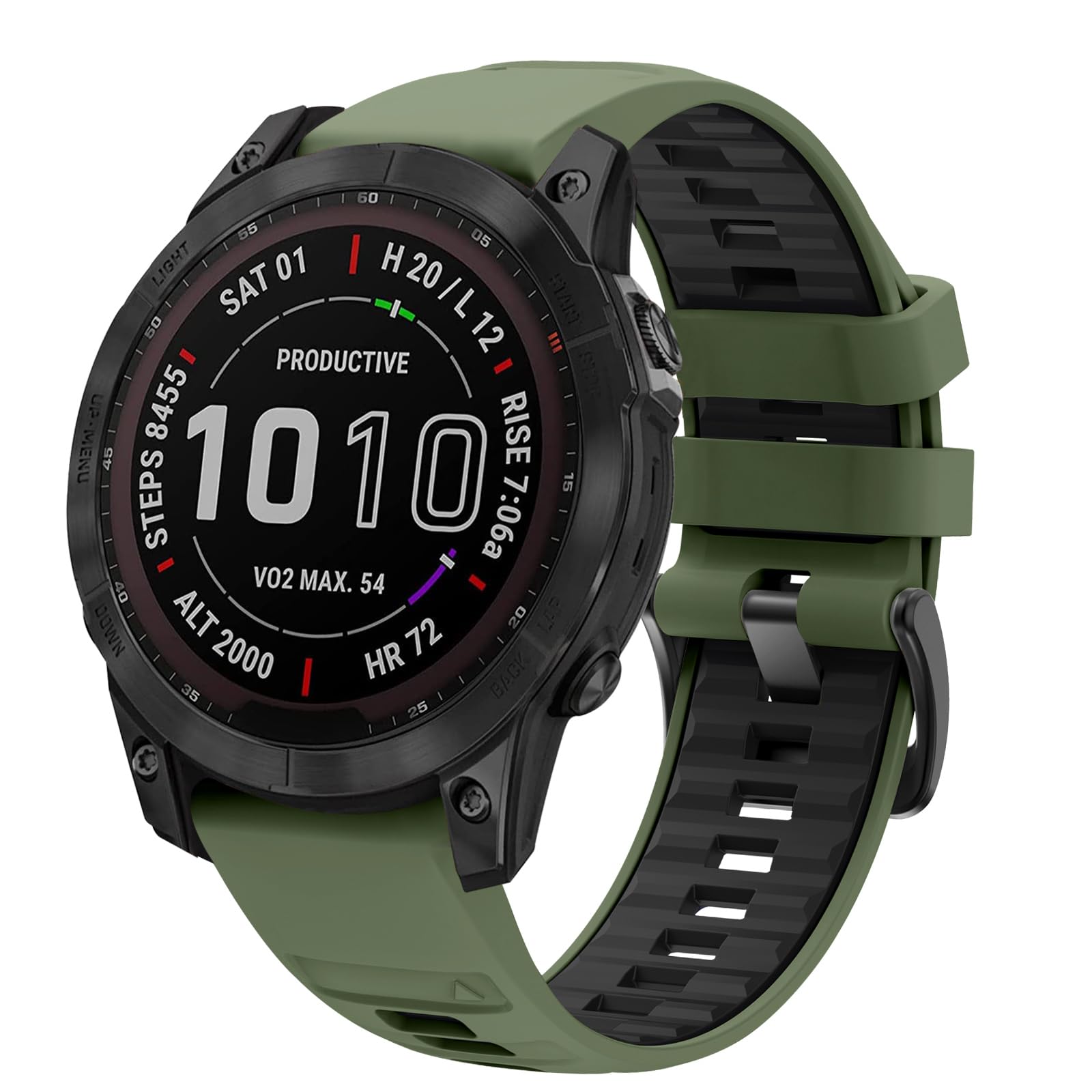 Compatible with Garmin Fenix 7 Strap, 22 mm Quick Fit Silicone Replacement Strap for Garmin Fenix 8 47 mm/Fenix 7 Pro Solar/7 Pro/7 Solar/6/6 Pro/6 Solar/5/5 Plus/Garmin Epix 2 47 mm/Forerunner