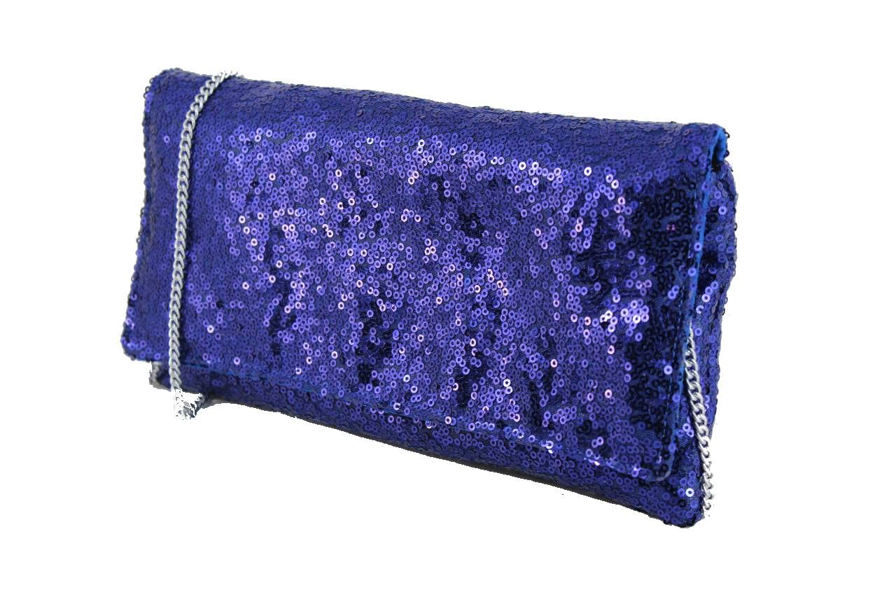 Cartera De Mano De Lona Azul Oscuro
