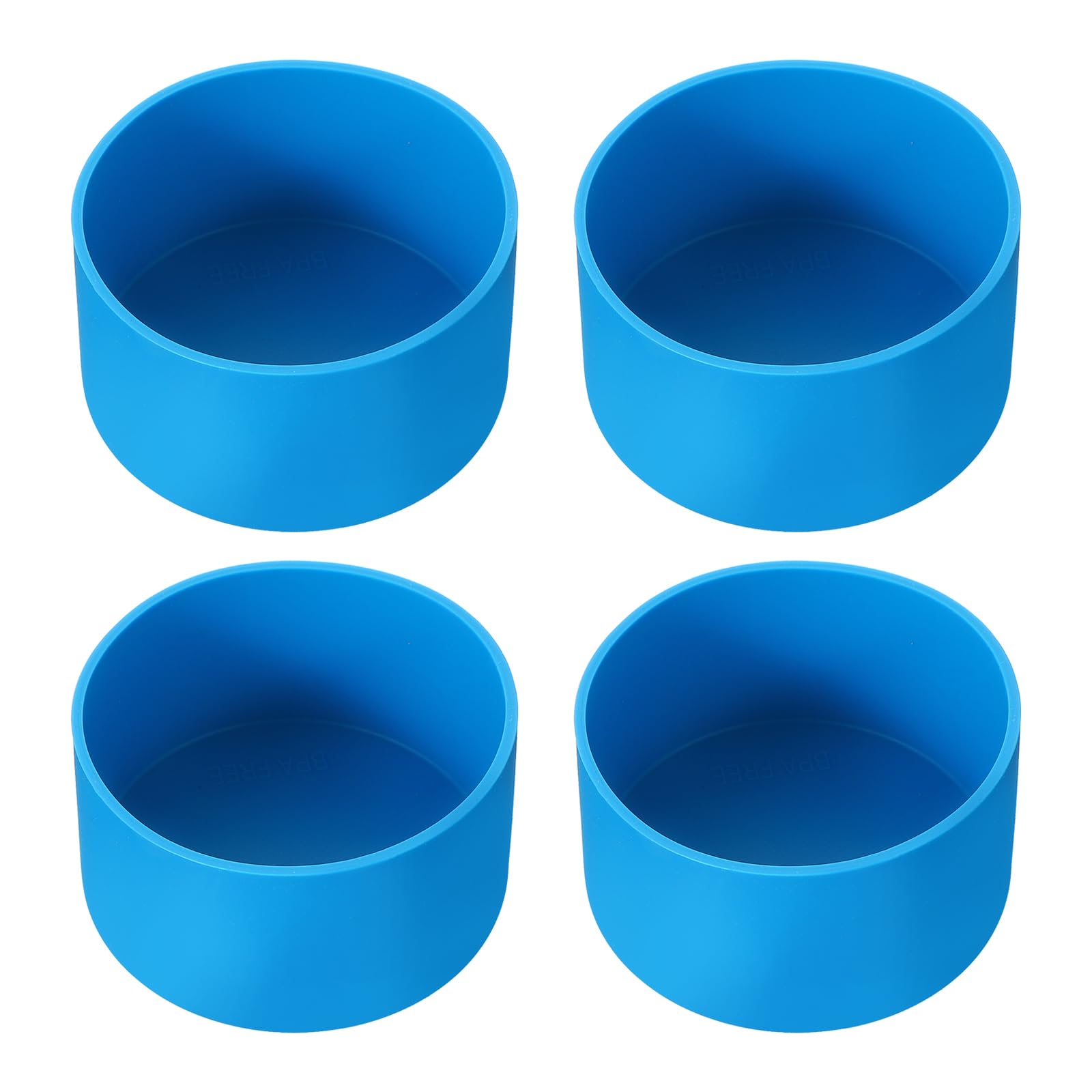 PATIKIL Silicone Boot for Tumbler Boot, 4Pcs Bottom Sleeve Protector Anti-Slip Protective Sleeve for Water Bottle Car Travel Cup, Dark Blue