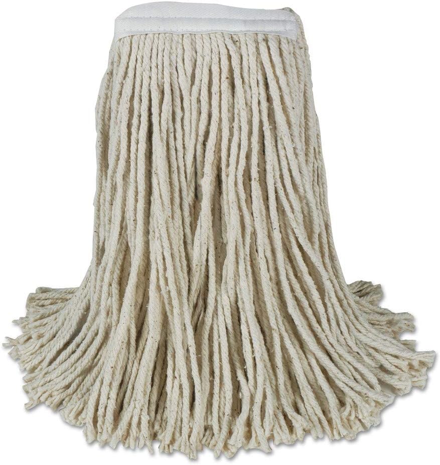 Boardwalk CM20032 Mop Head, Cotton, Cut-End, White, 4-Ply, 32 oz (Case of 12)