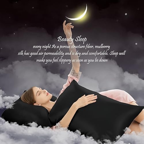 Miniatura 7 de Funda de almohada de seda para cabello y piel, funda de almohada de seda de morera, suave, transpirable, lisa a ambos lados, funda de almohada de