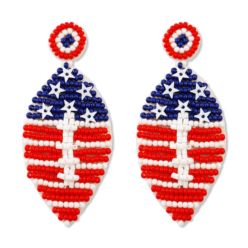 4th of July Dangle Earrings Patriotic Enamel Metal Drop Dangle Earring for Women Girl Independence Day Jewelry Gift Supplies