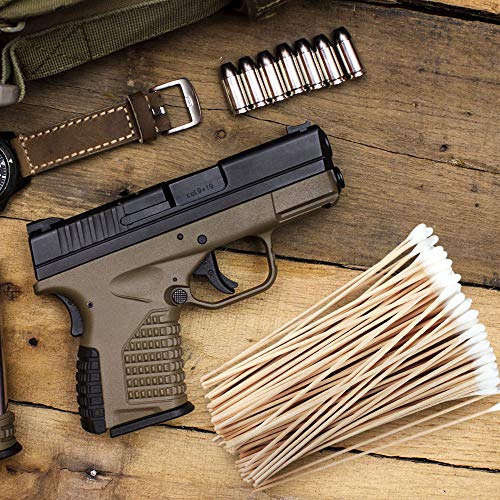 200 pcs count 634 inch long cotton swabs with wooden handles cotton tipped applicator cleaning with wood handle for oil makeup gun applicators eye ears eyeshadow brush and remover tool