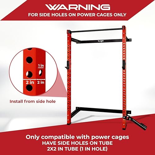 Miniatura 2 de Yes4All Capacidad de 350 libras - Barras de inmersión para 2 x 2 con jaula de alimentación de orificio lateral de 1 pulgada - Accesorios para