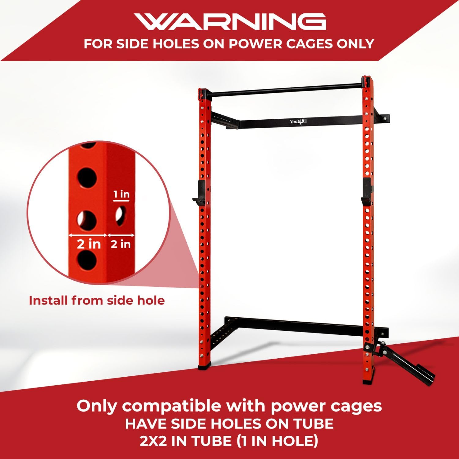 Yes4All 350 LBS Capacity - Dip Bars for 2x2 with 1