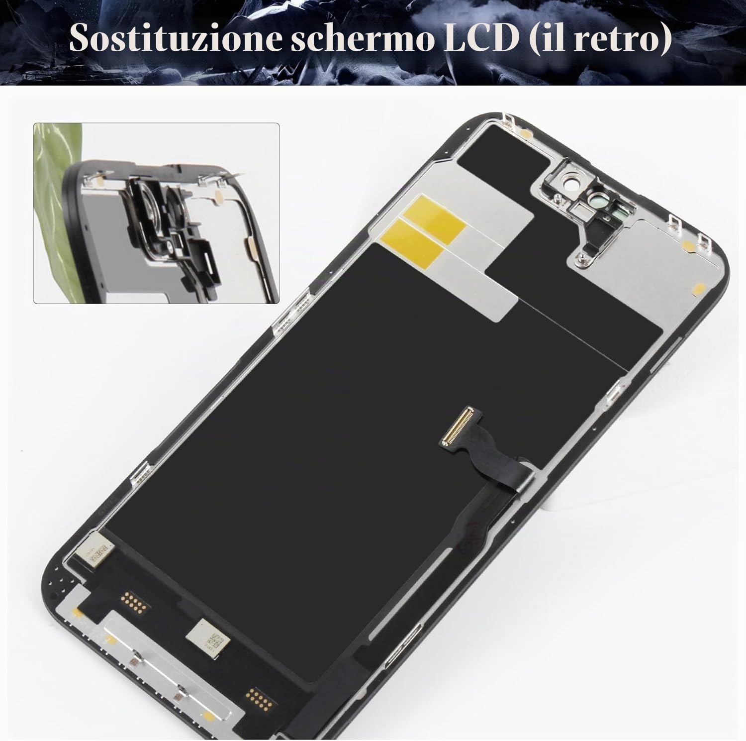Schermo LCD TFT per iPhone 14 Pro Max per iPhone 14 Pro Max Sostituzione dello schermo A2894 A2893 A2895 Digitizer Touch Screen Assembly Kit di riparazione (nero, senza cornice)