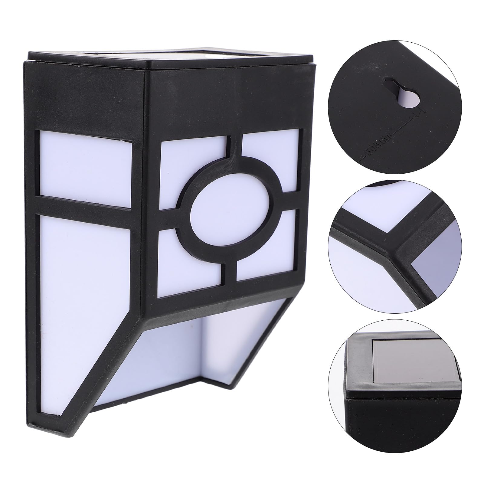 Sosoport 4 Stück Retro LED Solar Wandleuchte Ip65 0, 5w für Garten